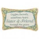 Sister and Friend Floral Print Rectangular Throw Pillow 8.5 x 12.5