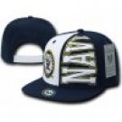 RapDom United States Navy 2-Tone Stack Up Mens Snapback Cap [Navy Blue/White - Adjustable]
