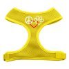 Peace, Love, Paw Design Soft Mesh Yellow Small Cat Harness - Yellow