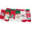 6 Pairs Christmas Socks Cartoon Thick Winter Warm Toddler Socks Cotton Socks for Baby Kids