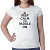 Keep Calm & Paddle On - Rowing Crew Girls Cotton Youth T-Shirt - Large