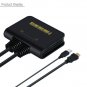 Dual Ports USBKVM Switch Cable Switcher Support HD 1080P for 2 Monitor Keyboard Mouse