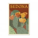 Sedona, Arizona - Prickly Pear Cactus - Letterpress - Lantern Press Artwork (16x24)