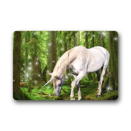 WinHome Unicorn Rainbow Doormat Floor Mats Rugs Outdoors/Indoor Doormat Size 30x18 inches