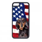 USA American Flag with Dachshund  Cell Phone Cover IPHONE 5C