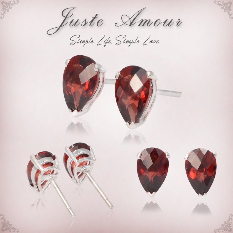925 Silver Natural Garnet Earring &acirc;�� USD 47.00 (Include Shipping)