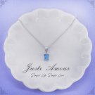 925 Silver Natural Blue Topaz Necklace - USD 54.00 (Include Shipping)