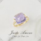 925 Silver with Natural Amethyst Ring (Included Shipping)