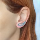 Turquoise ear climber sterling silver, jewelry, ear wrap, fine, gift for her EC04