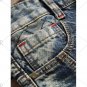 Stitching Rhombus Paneled Zipper Fly Jeans