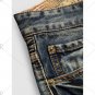 Frayed Zipper Fly Straight Leg Distressed Jeans