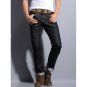 Pocket Zipper Fly Straight Leg Dark Wash Jeans