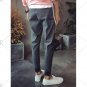 0 Lace-Up Zipper Design Beam Feet Nine Minutes of Jogger Pants
