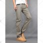 0 Zipper Fly Vertical Striped Straight Leg Pants