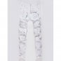 Zipper Fly Splash-Ink Distressed Jeans