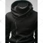 Side Zip Up Long Sleeve Plain Hoodie For Men