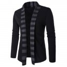 Slim-Fit Striped Shawl Collar Cardigan