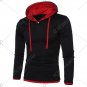 Hooded Color Splicing Long Sleeve Hoodie