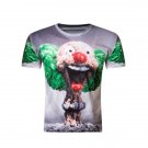 3D Round Neck Clown Mushroom Cloud Print Short Sleeve Men's T-Shirt