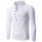 0 Half Single-Breasted Stand Collar Long Sleeve T-Shirt