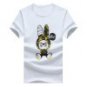 Rabbit Cartoon Printed Round Neck Short Sleeve T-Shirt For Men
