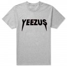Loose Fit Round Neck Vogue Simple Letter Print Short Sleeve Cotton Blend Men's Yeezus T-Shirt