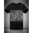 Plus Size Round Neck Letter Print Short Sleeve T-Shirt For Men