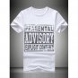 Plus Size Round Neck Letter Print Short Sleeve T-Shirt For Men