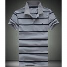 0 Slimming Short Sleeves Striped Polo T-Shirt For Men