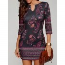 Paisley Keyhole Neck Dress