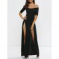 High Slit Off Shoulder Evening Dress