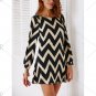 hic Color Block Zig Zag Printed Dress For Women