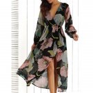 Wrap Print Maxi Dress
