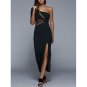 One-Shoulder Cut Out Furcal Dress
