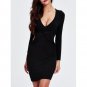 Charming Plunging Neck Cut Out Skinny Slimming Women's Dress
