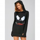 Long Sleeve Mini Halloween Hoodie Dress