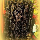 PIERRE CARDIN GOLD METALLIC PATTERN AND BLACK KNIT DRESS SIZE M
