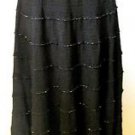 CRESSONG BLACK BEADED ACCENTS LONG WOMENS SKIRT SIZE M.
