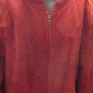 HILL AND ARCHER RED SUEDE ZIPUP MENS JACKET SIZE 46