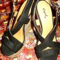 QUPID STRAPPY BAMBOO WEDGE PLATFORMS BLACK SUEDESIZE 6 M