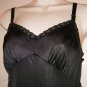 VANITY FAIR FULL LENGTH BLACK NYLON SLIP LACE ACCENTS SIZE 36 TT