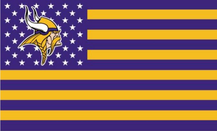 Minnesota Vikings with starts and stripes Flag 3ft x 5ft Polyester Banner 90x150cm