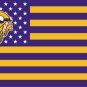 Minnesota Vikings with starts and stripes Flag 3ft x 5ft Polyester Banner 90x150cm