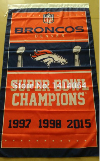 Denver Broncos Super Bowl Champions Flag 3ft x 5ft Polyester flag