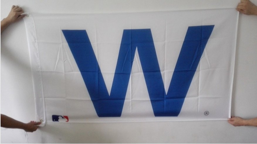 Chicago CUB W logo flag 3FTx5FT Banner 100D Polyester Flag metal Grommet