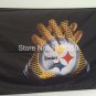 Pittsburgh Steelers 2 Gloves 3x5 ft flag 100D Polyester flag 90x150cm