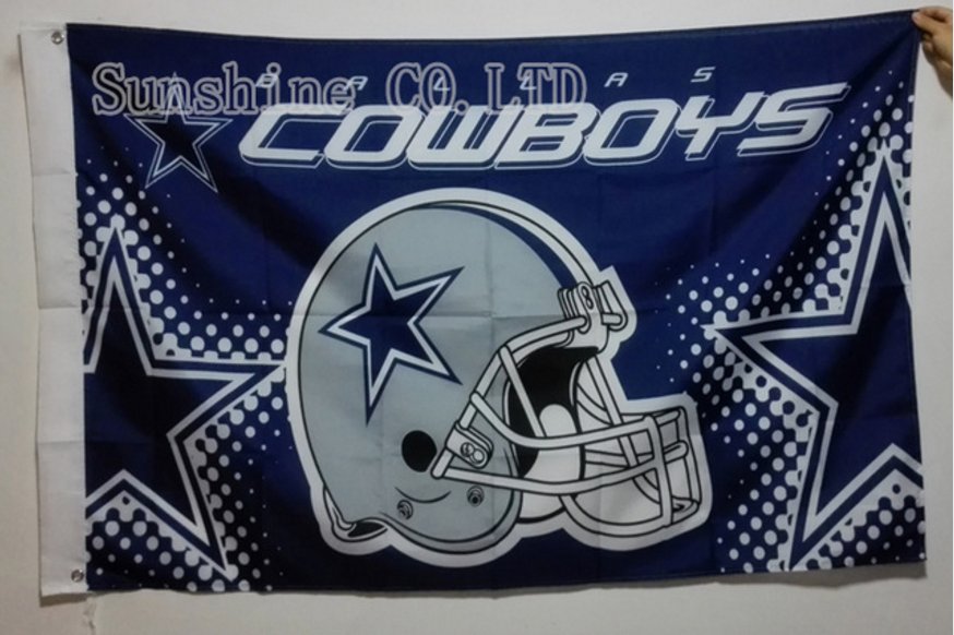Dallas Cowboys Helmet Flying Flag Banner flag 3ft x 5ft 100D Polyester 90x150cm