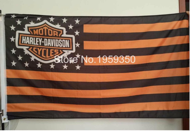 motor cycles flag 3ftx5ft Banner 100D Polyester Flag metal Grommets 90x150cm