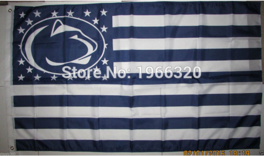 Penn State Nittany Lions Nation Flag 3ft x 5ft Polyester NCAA Banner Flying Custom flag 90x150cm