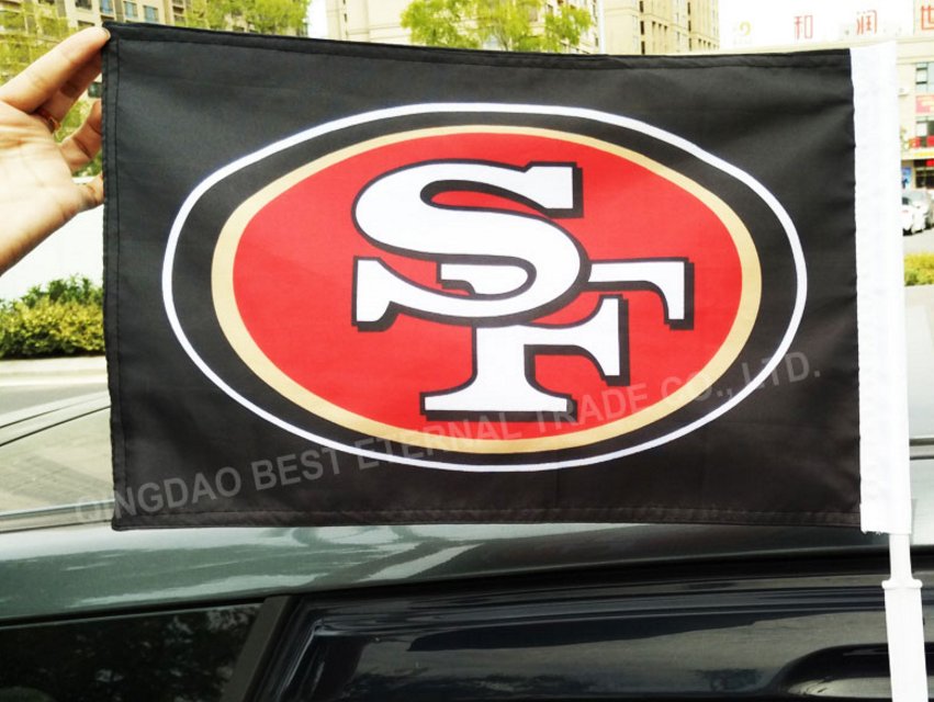 BEST FLAG -NFL SF 49er Double sided 12x18 inches car flag style 1